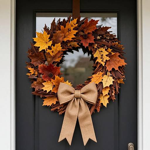 Rustic Autumn Front Door Wreath