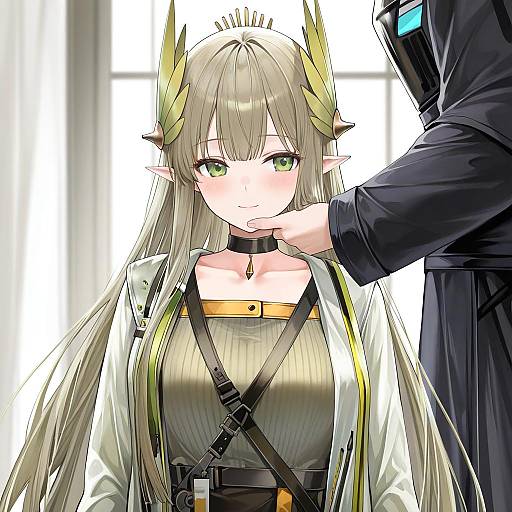 Illustration of Muelsyse (arknights), arknights in the style of Lillly