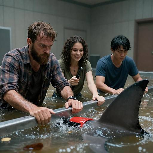 Survival in a Flooded Room Scene