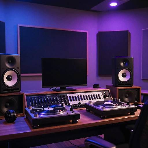 Hyper-Realistic Modern Rap Studio