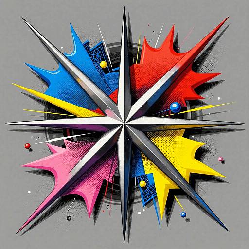 Metallic Abstract Comic Modernism