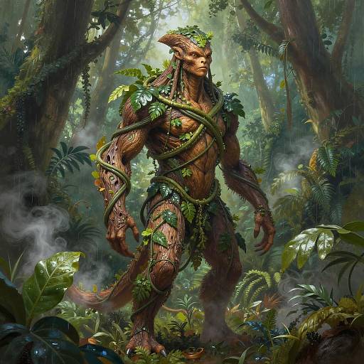 Realistic Plant-Based Humanoid Creature