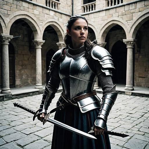 Antiope in Armor with Swords