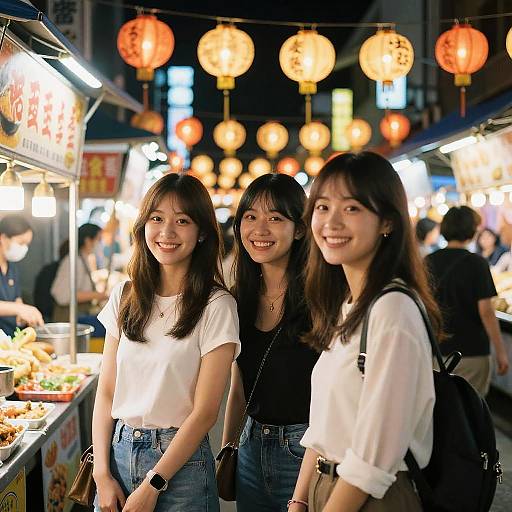 Taiwan Night Market Smiling Woman