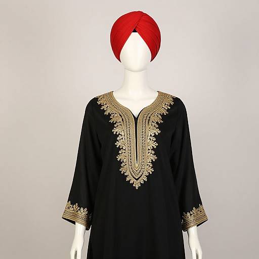 Mannequin in Black Dress with Turban