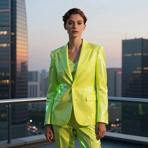 Futuristic Neon Business Attire