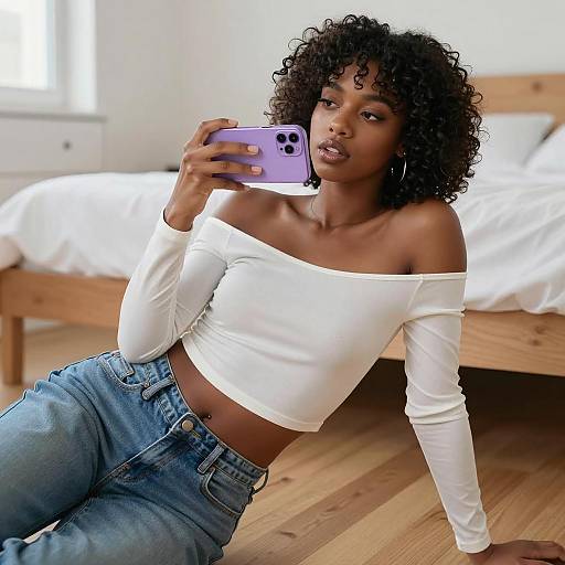 Casual Elegance: A Black Woman Portrait