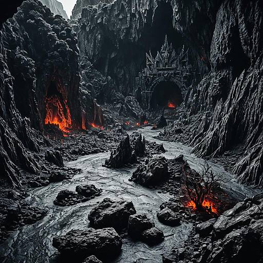 Eerie Hell-Inspired Cave Landscape