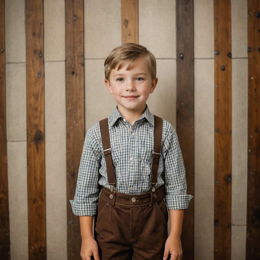 Cheerful Boy in Traditional Oktoberfest Attire