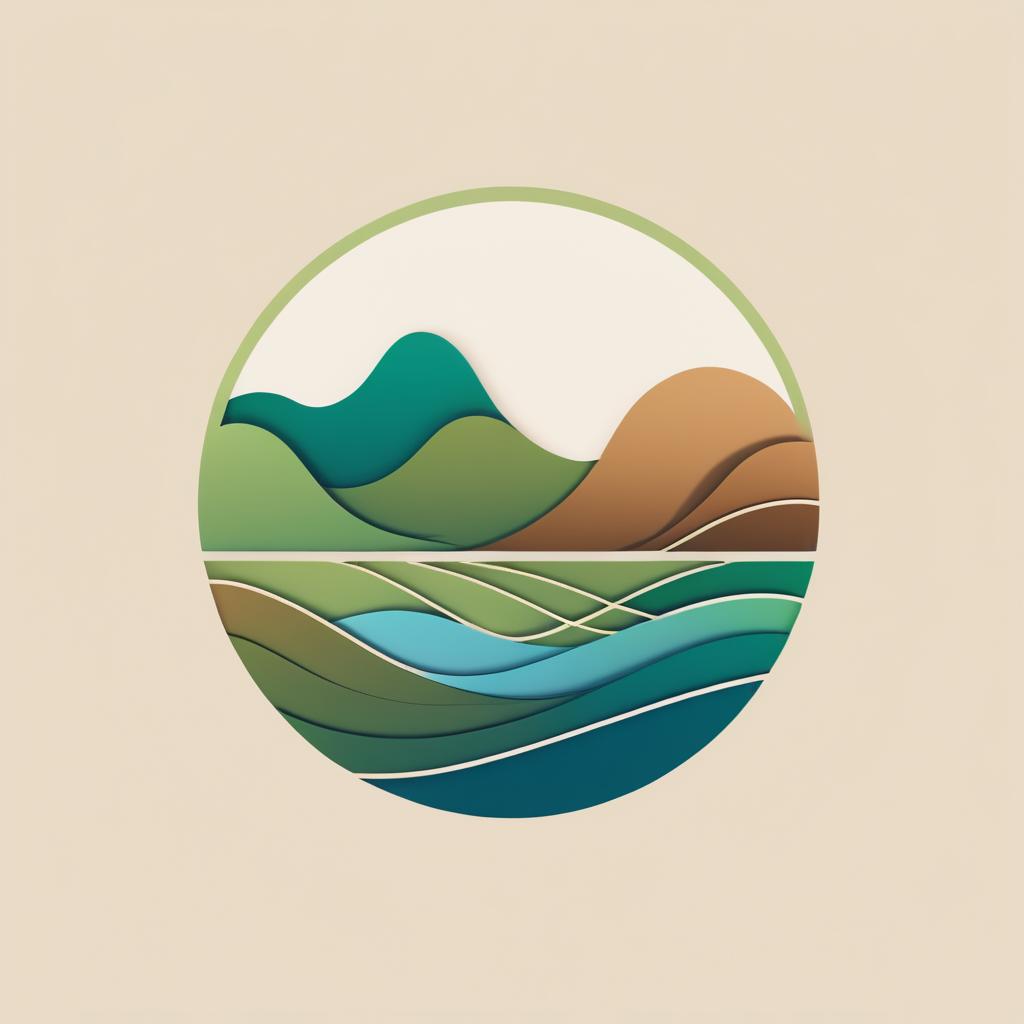 EcoWave Logo Design with Earthy Tones