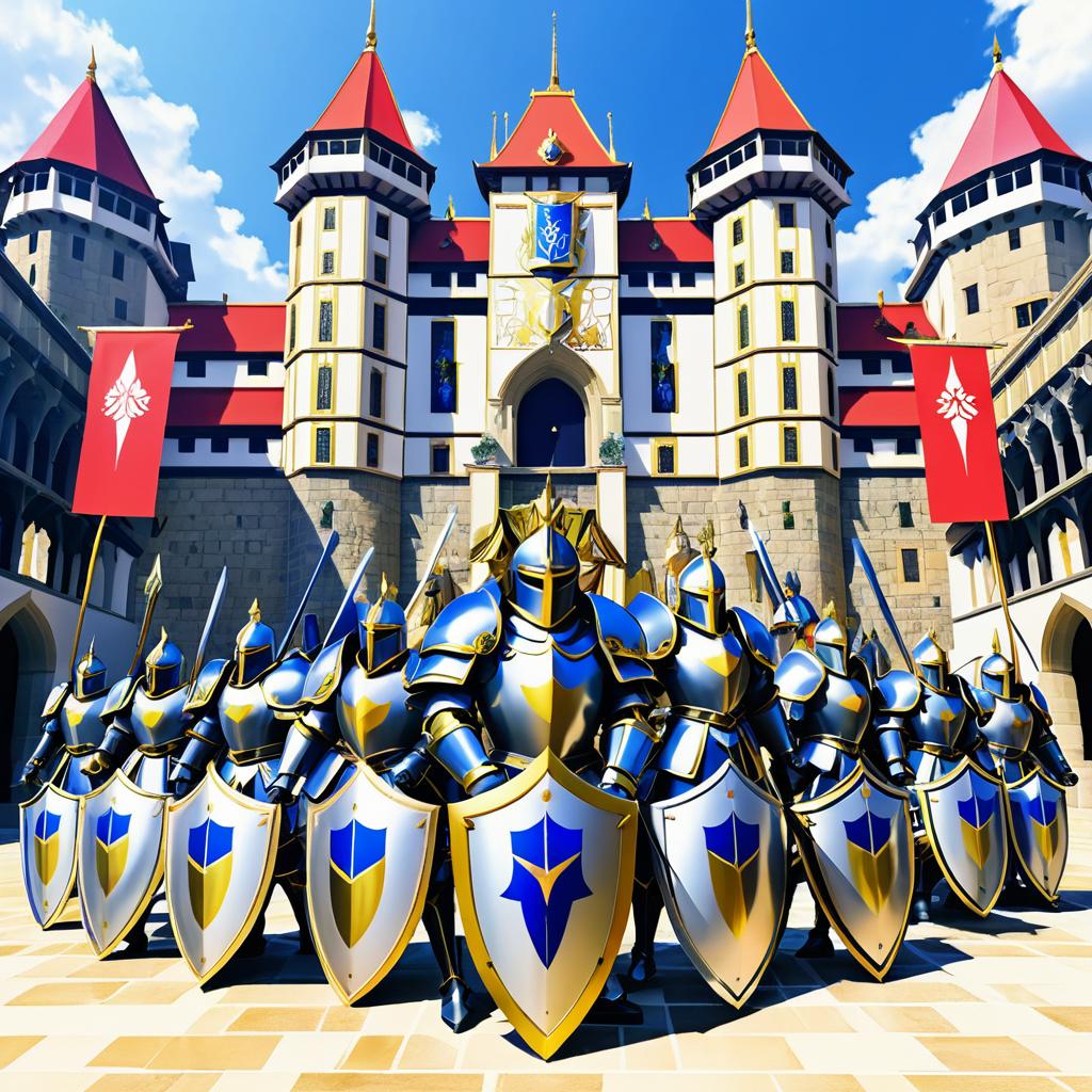 Heroic Knights in Dynamic Anime Style