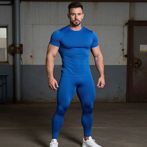 Athletic Man in Industrial Setting