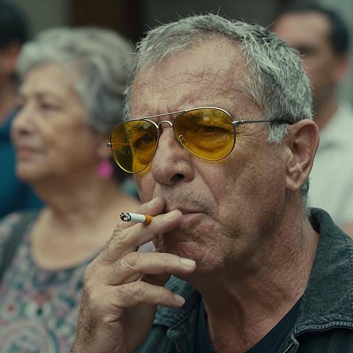 Intense Close-Up of a Stylish Man