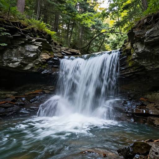 Serene Waterfall at Watkins Glen