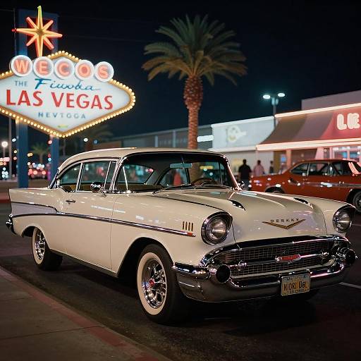 Cinematic Night Scene: 1957 Chevy Bel Air