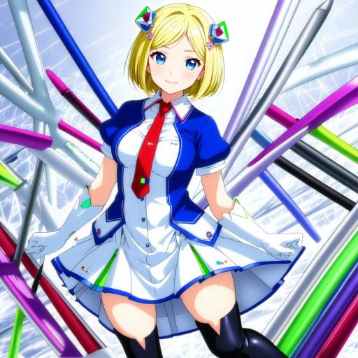 Illustration of Aki rosenthal (1st costume), hololive in the style of Ominaeshi (takenoko)