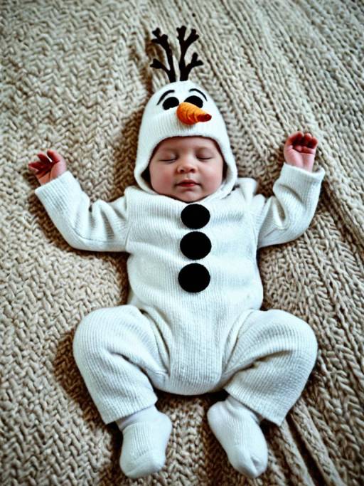 Baby in Olaf Snowman Costume