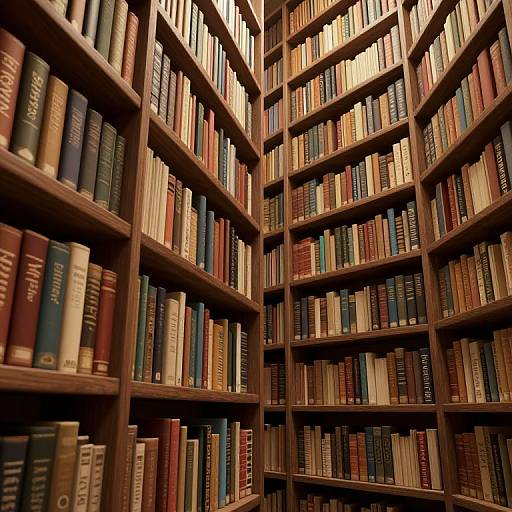 3D Rendered Surreal Library Interior