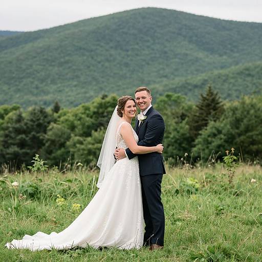 Joyful Wedding Portrait in Vermont