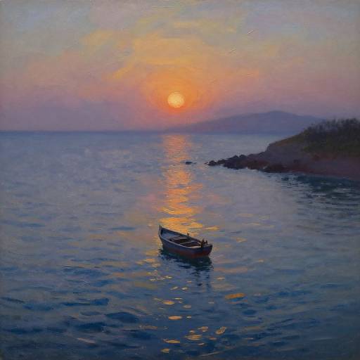 Impressionist Twilight Seascape