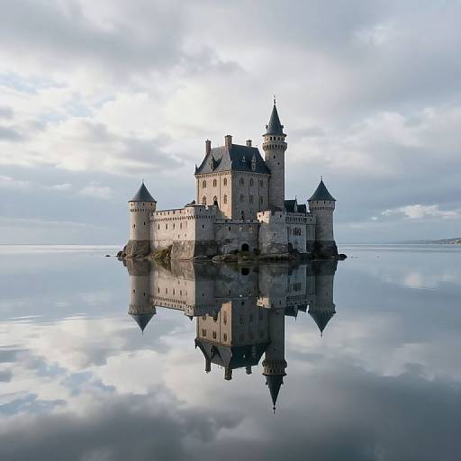 Floating Castle Between Sky and Sea