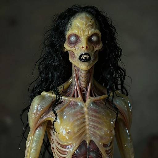 Eerie Translucent Hollow-Eyed Creature