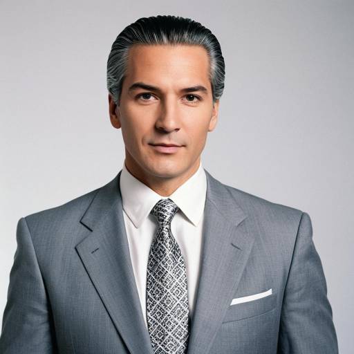 1980s Businessman in Gray Suit