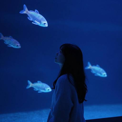 Bioluminescent Wonder: A Woman's Journey