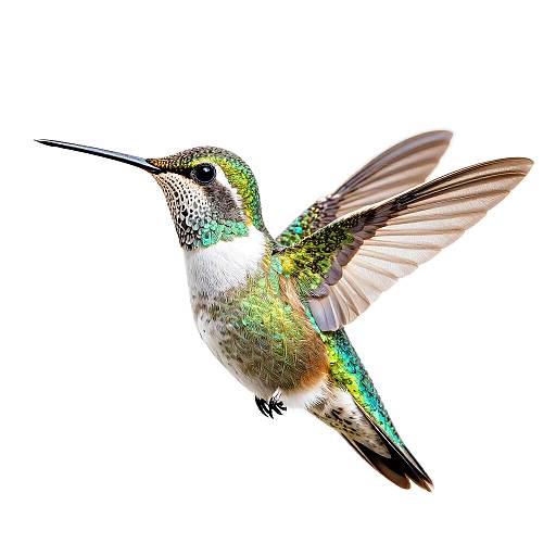Detailed Delicate Hummingbird Portrait
