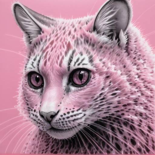Pink Artistic Leopard Portrait