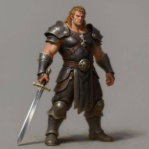 Epic Human Fighter Character Concept