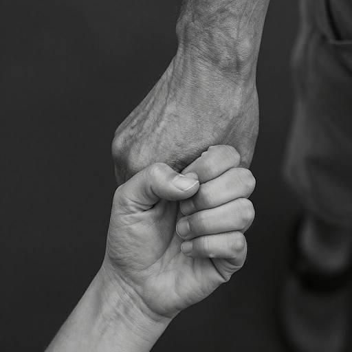 Intimate Black-and-White Hand Portrait