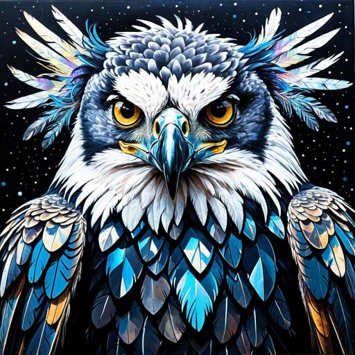 Expressionistic Harpy Eagle Painting