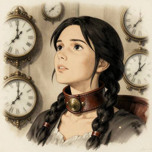 Morgana in Leather Neck Restraint