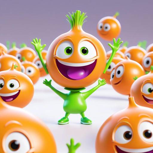 Joyful Onion Skin Emoji Character