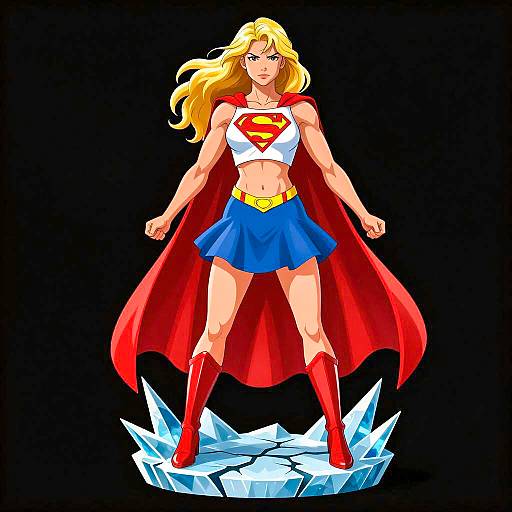Supergirl Statue Illustration
