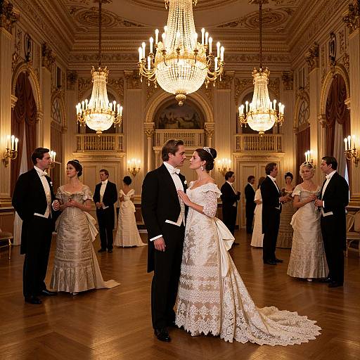 Elegant Victorian Ballroom Scene