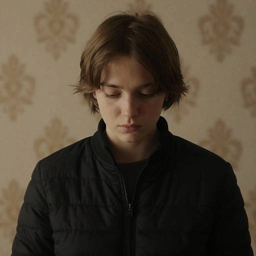 Somber Portrait in Warm Lighting