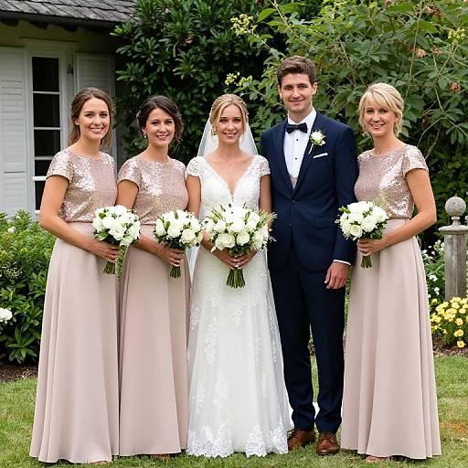 Elegant French Wedding Outdoor Portrait