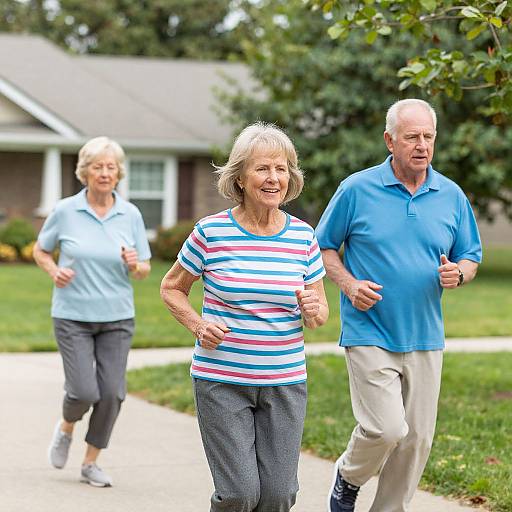 Joyful Jogging in Retirement Community