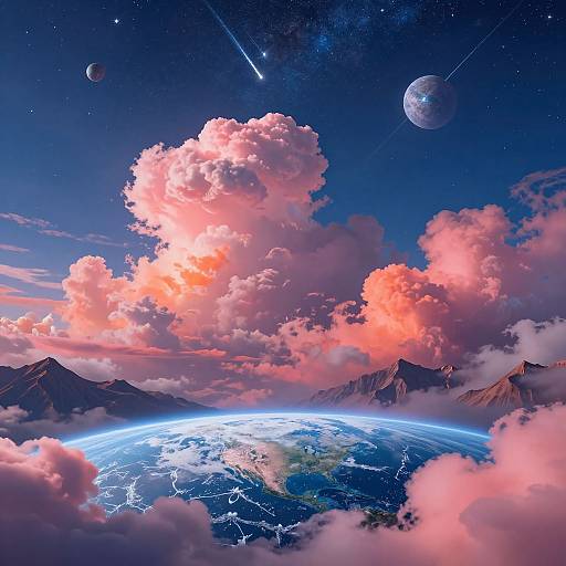 Mesmerizing Celestial Mountain Scenery