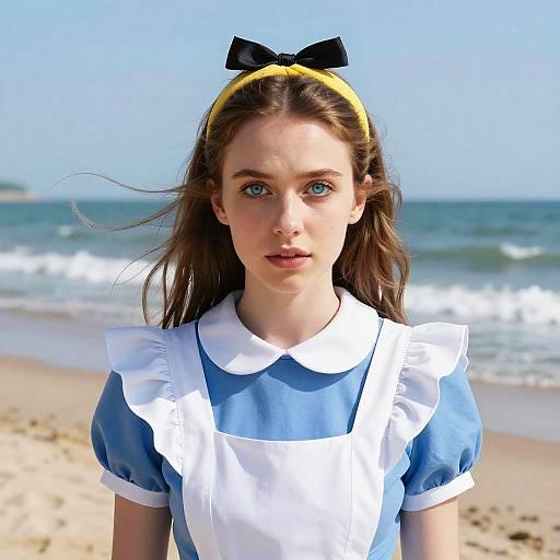 Windswept Alice on Summery Beach