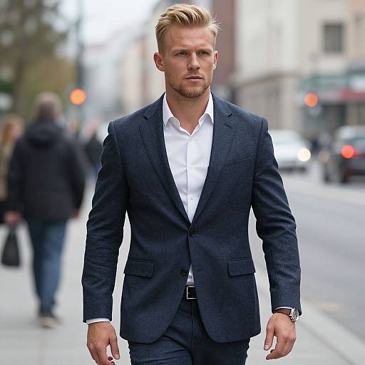 Urban Portrait of Blonde European Man