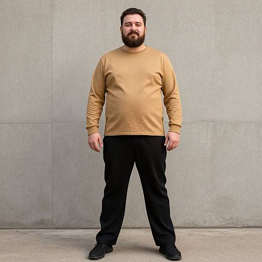 Bearded Man in Bold Outfit