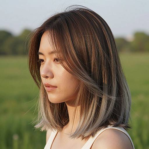 Sun-Kissed Frosted Edge Hairstyle