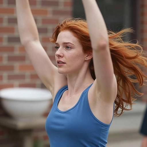 Dynamic Outdoor Portrait of Focused Woman