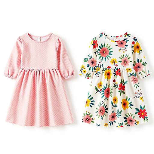 Floral and Chevron Kids Dresses