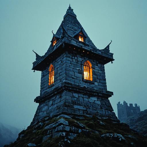 Lantern Pinnacle Tower at Twilight