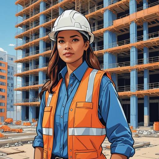 Female Construction Worker at Building Site