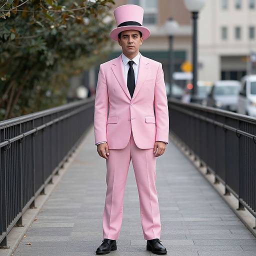 Man in Pink Ringmaster Costume